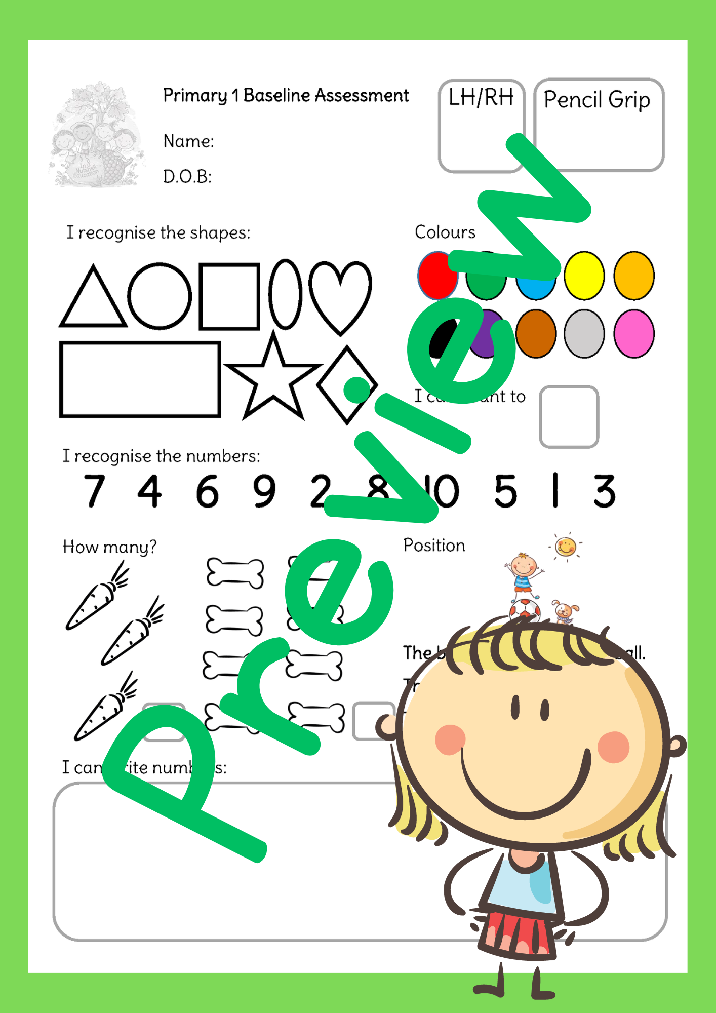 FREE Primary 1 Baseline Assessment