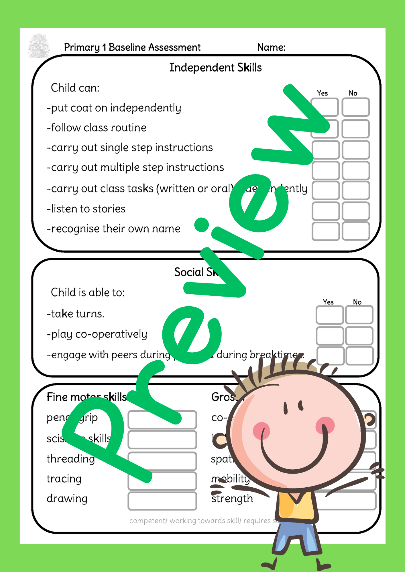 FREE Primary 1 Baseline Assessment