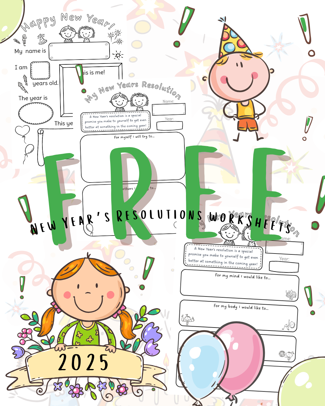 NEW! New Year's Resolutions Worksheets