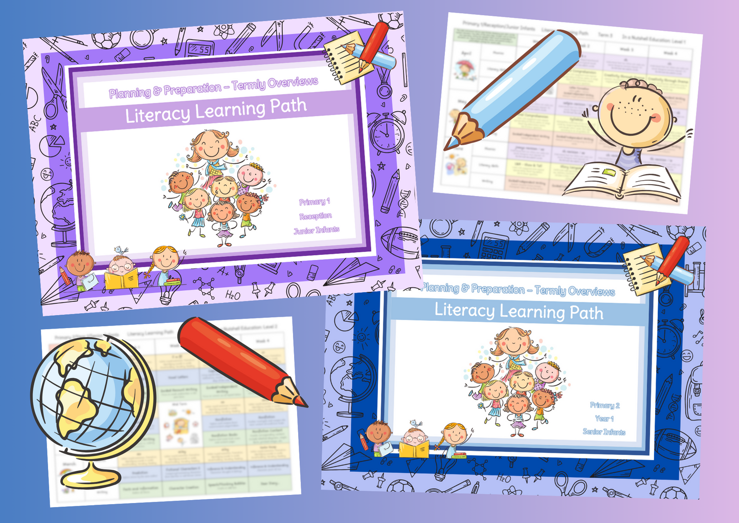 Primary 1 & 2 - Literacy Termly Planning Bundle