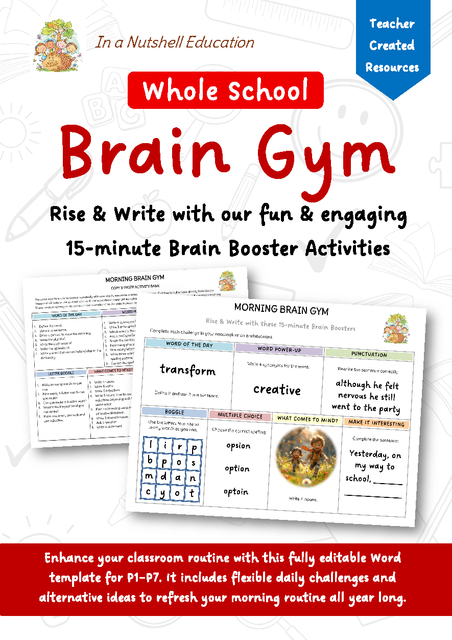 Morning Brain Gym - Editable Template
