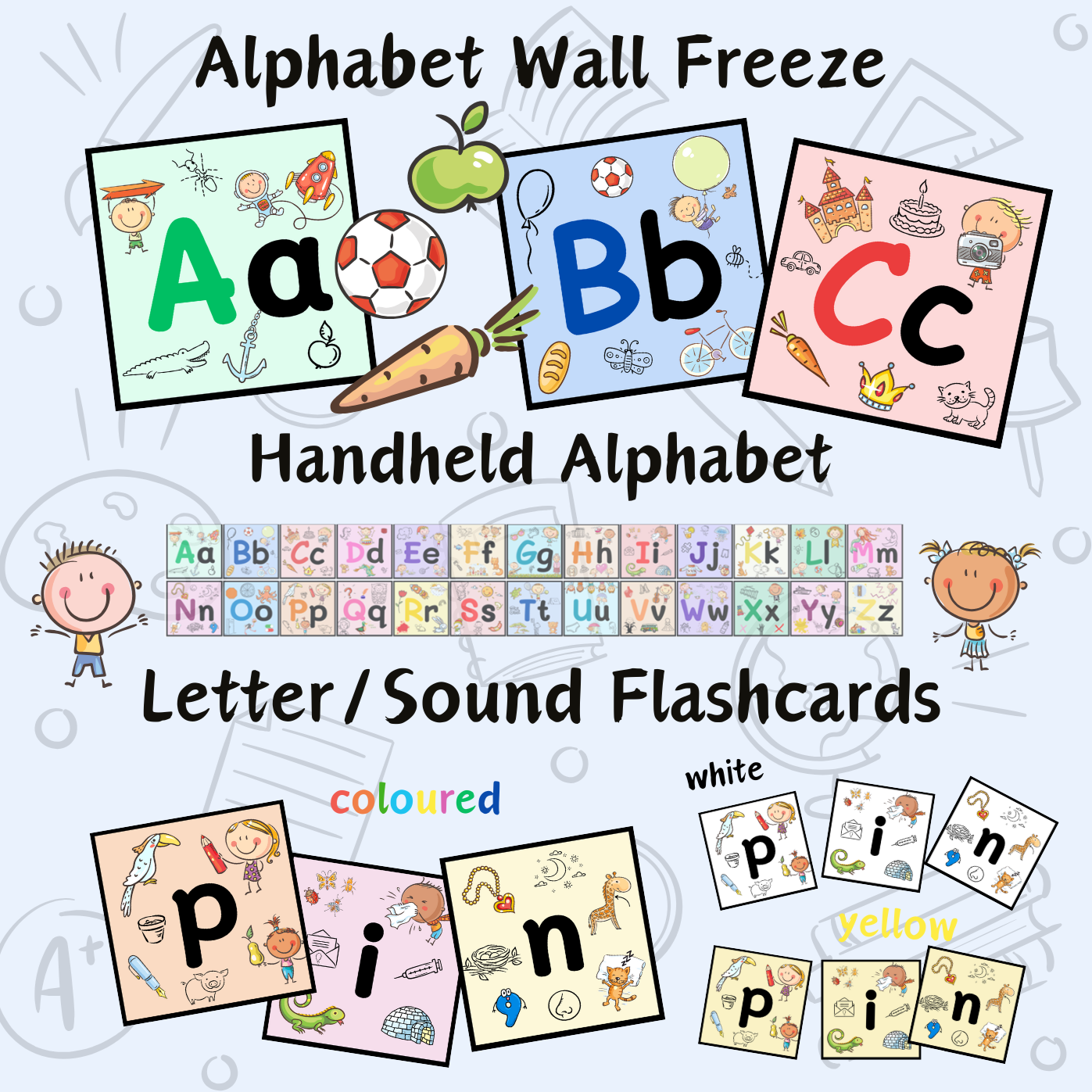 Alphabets and Letter/Sound Flashcards