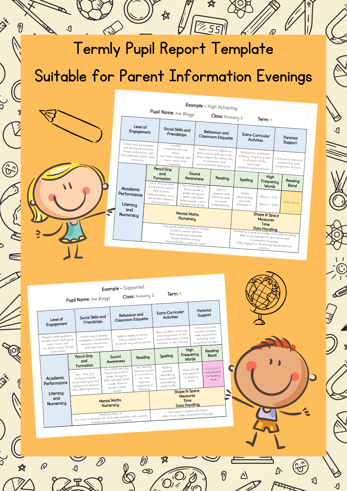 FREE Pupil Progress Report Template