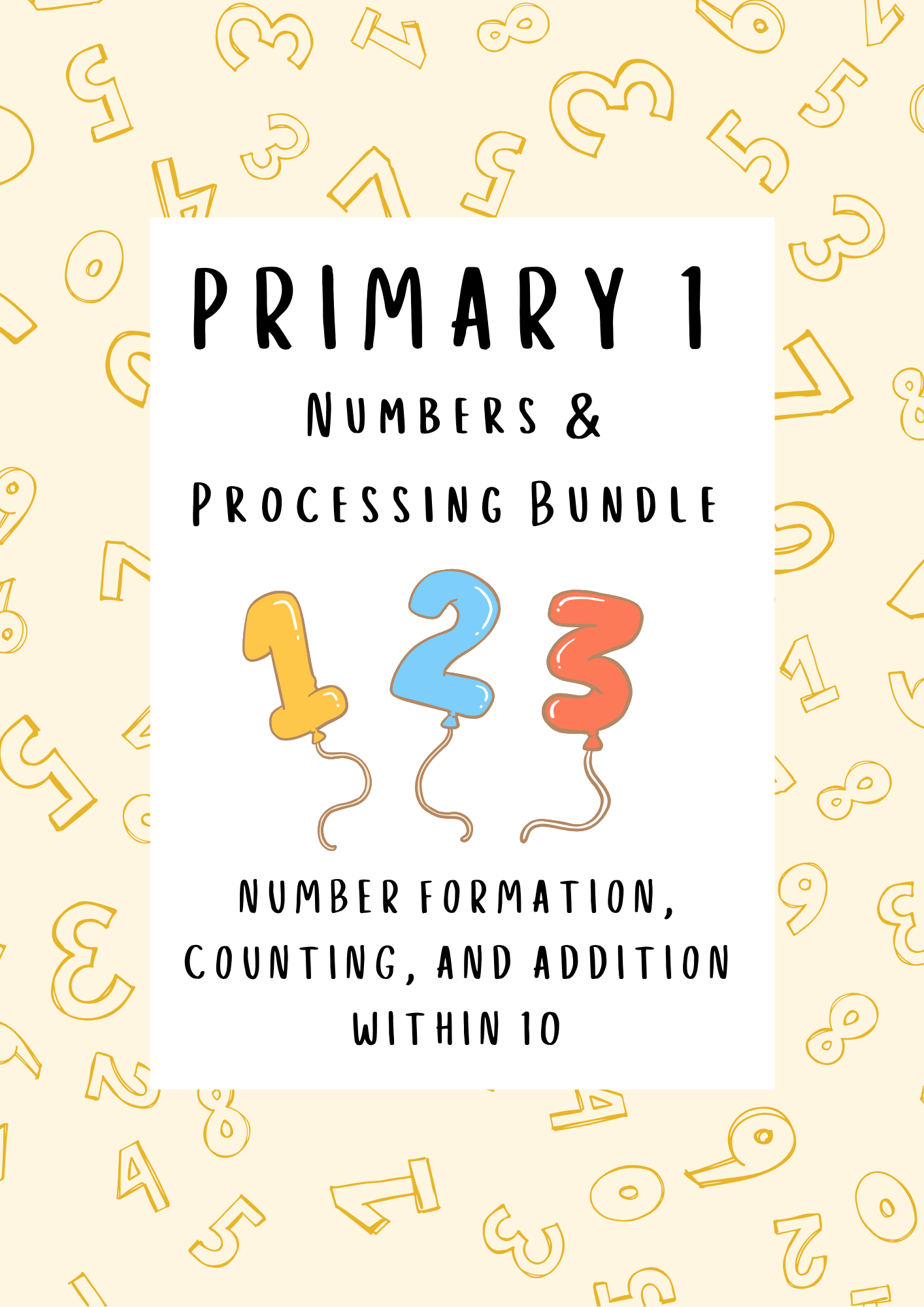 Primary 1 Numbers to 10 All in One Bundle