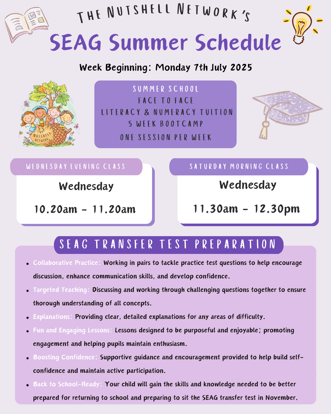 Summer SEAG Transfer Test Preparation