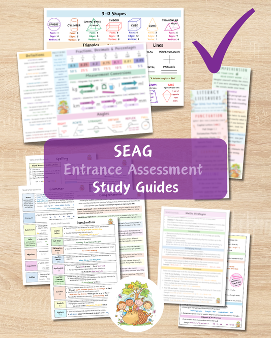2026 SEAG Entrance Assessment Study Guides