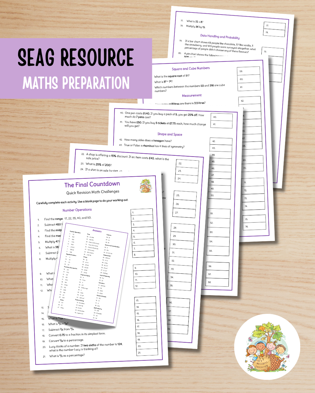 SEAG Maths Revision: The Final Countdown Core Challenges